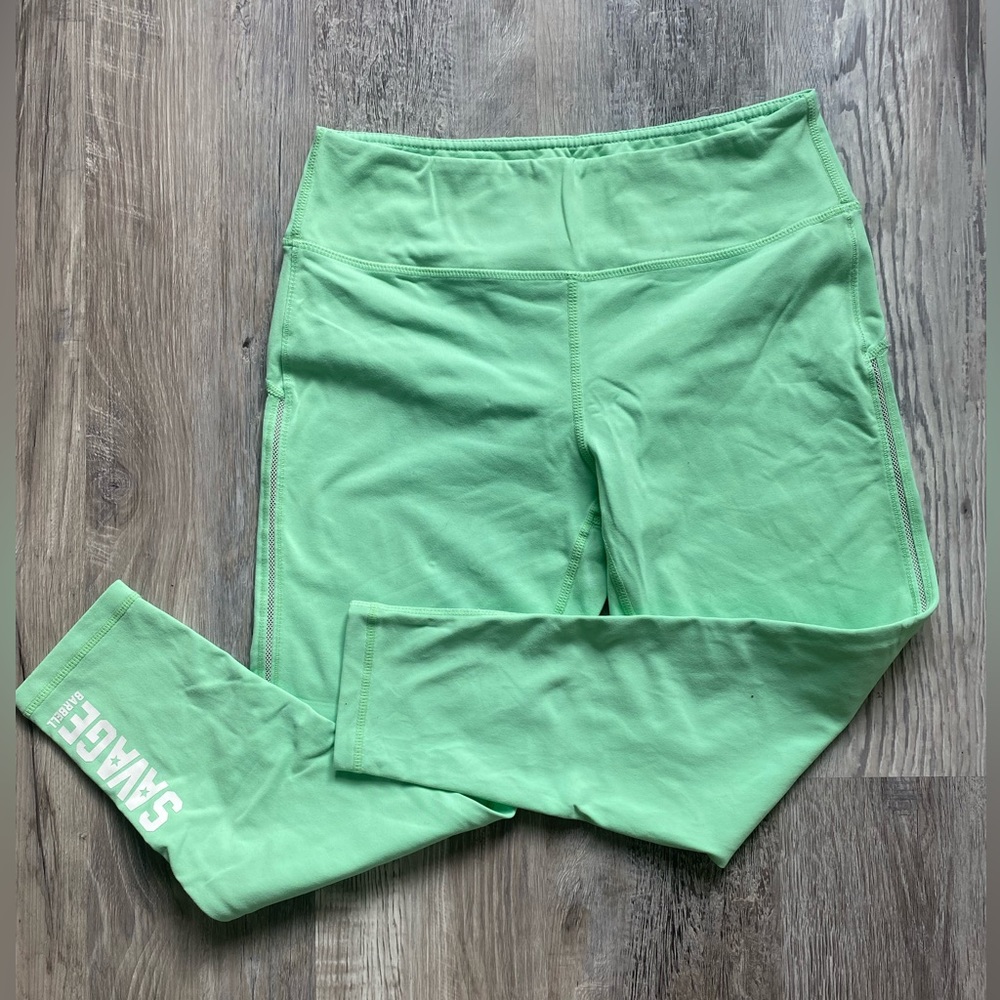 Sea Foam green Savage Barbell Capri Leggings